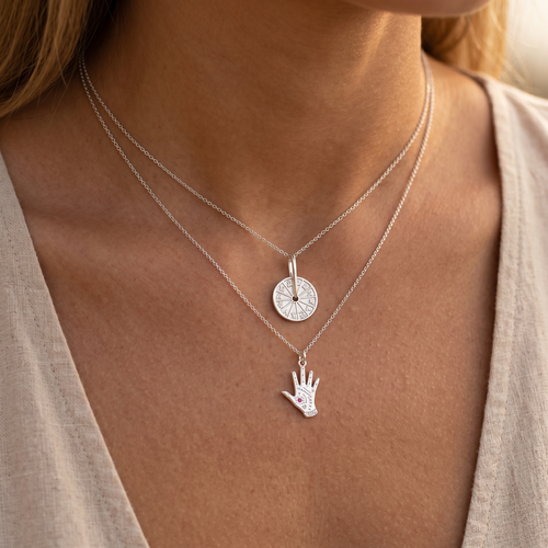 Amulet Wheel Charm Necklace