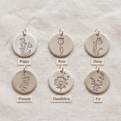 Personalized Floral Necklace