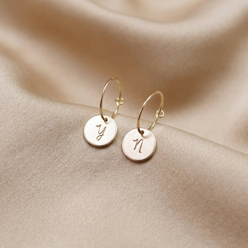 Personalised Disc Hoop Earrings