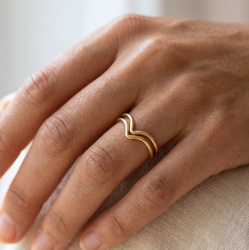 Chevron Ring Gold