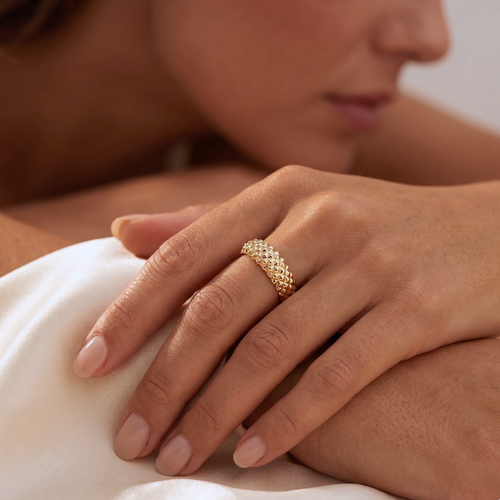 Spiky Dome Gold Ring