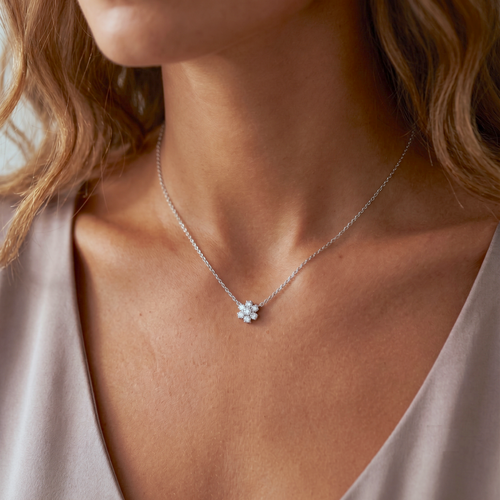 Sparkle Flower Necklace