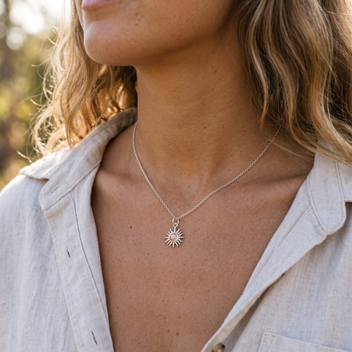 Moonstone Sun Necklace