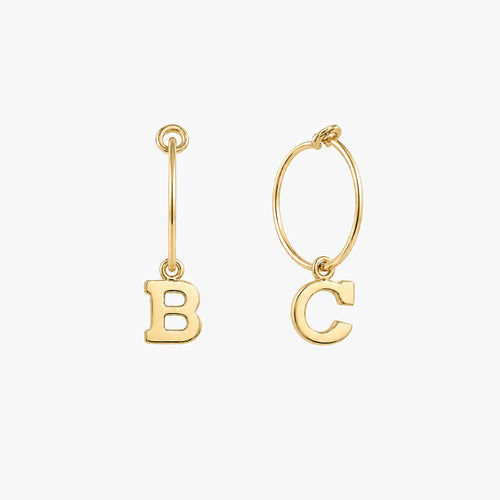 Personalized Letter Hoop Earrings