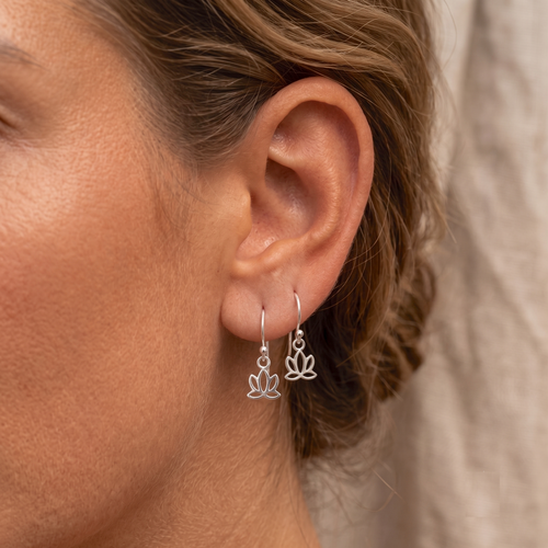 Lotus Drop Earrings