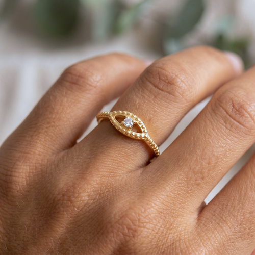 Evil Eye Ring Gold
