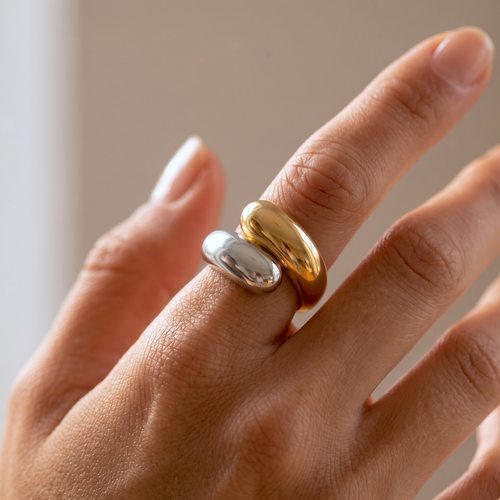 Twin Dome Ring