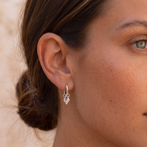 Luxe Shaker Disc Hoop Earrings