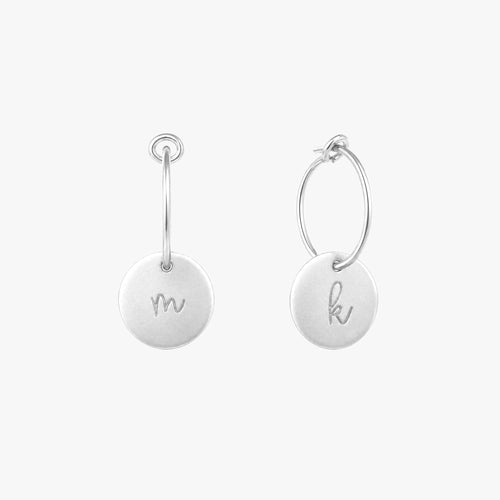 Personalised Disc Hoop Earrings
