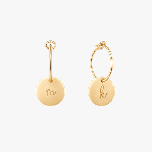 Personalised Disc Hoop Earrings