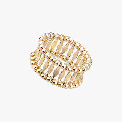 Colonnade Golden Band Ring