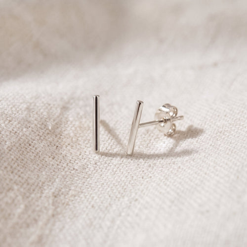 Skinny Bar Stud Earrings