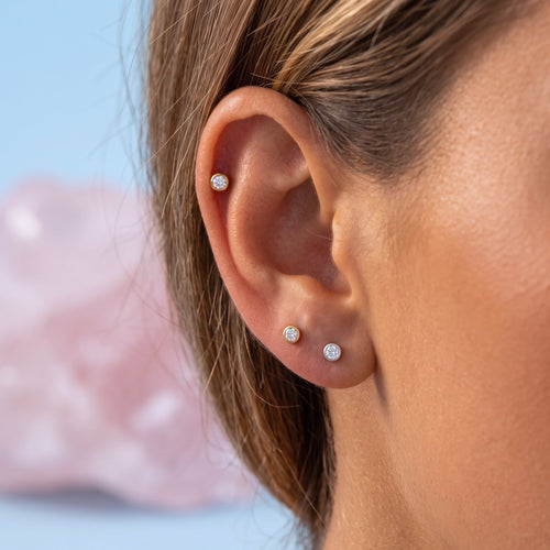 2.5mm Sparkle Gem Tragus Labret
