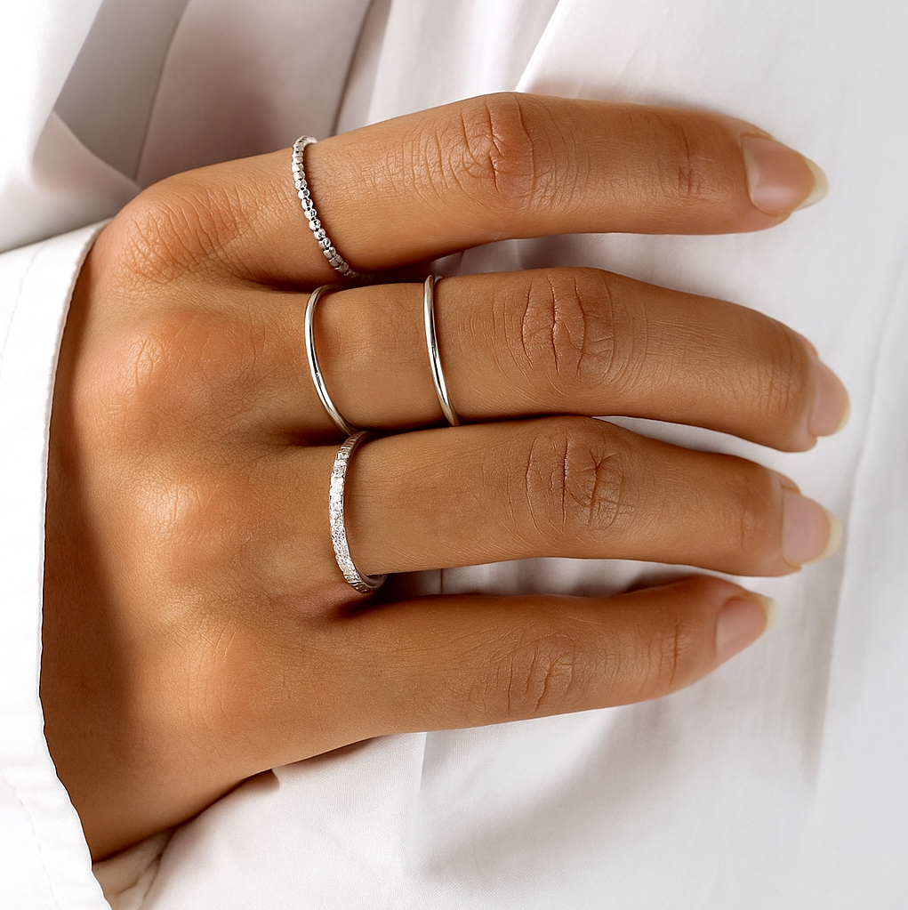 Bubble Ball Ring Silver