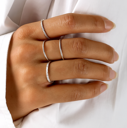 Bubble Ball Ring Silver