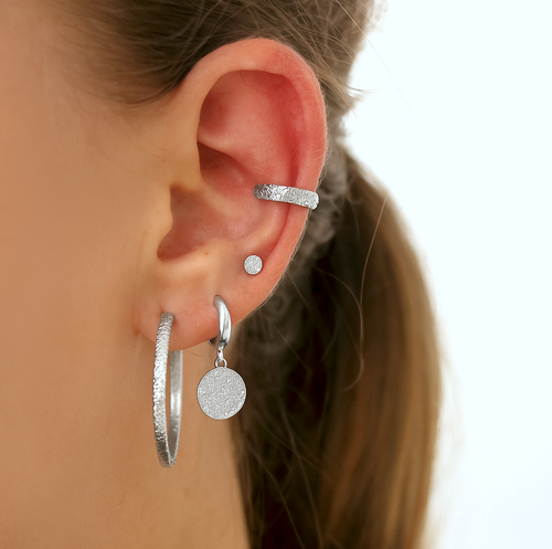 Mini Vintage Disc Stud Earrings