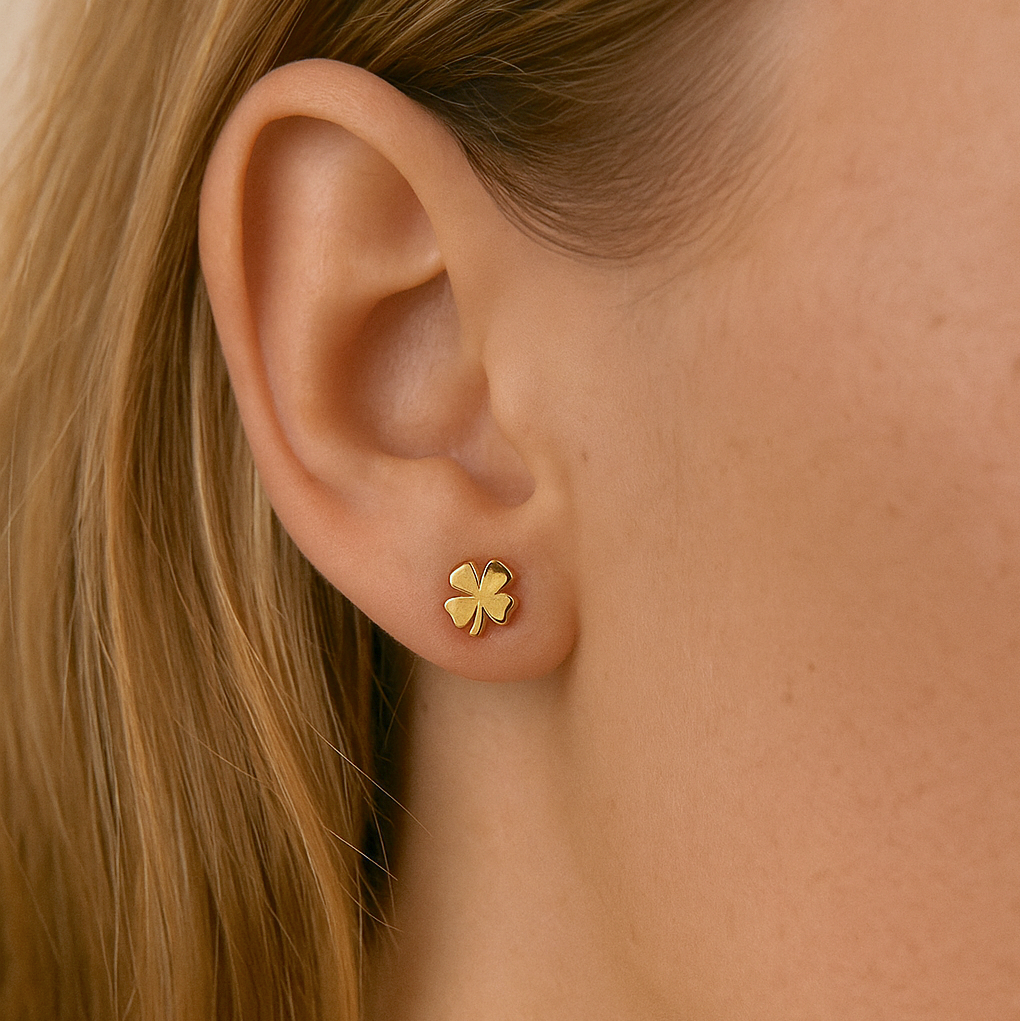 Shamrock Clover Stud Earrings
