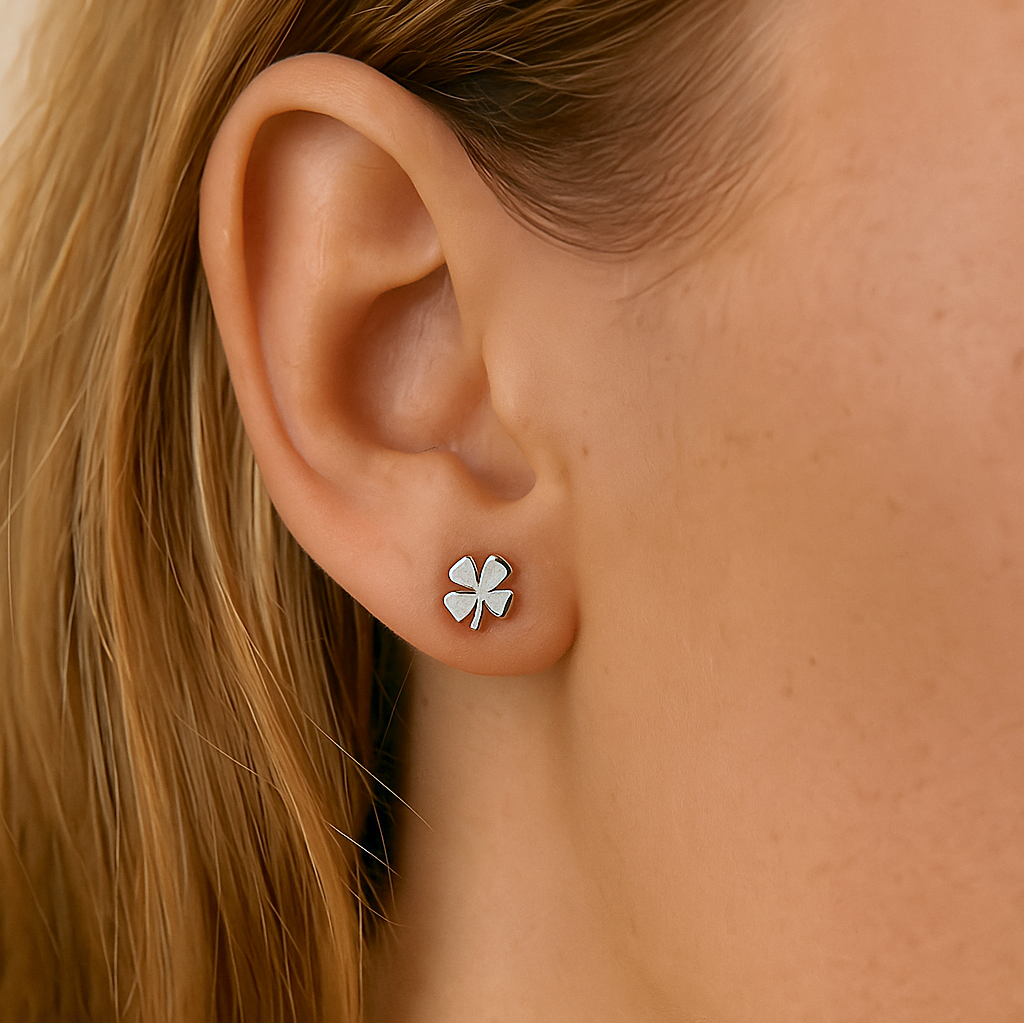 Shamrock Clover Stud Earrings