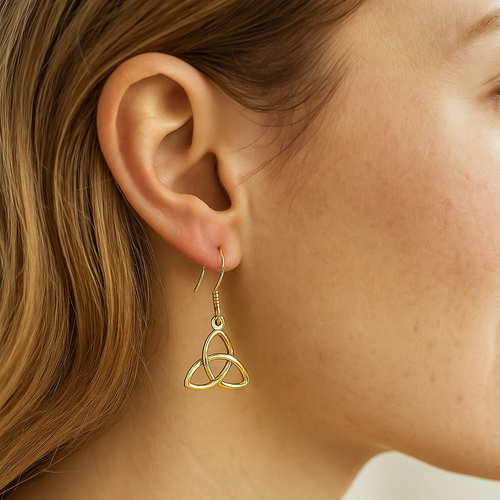Celtic Tri Drop Earrings