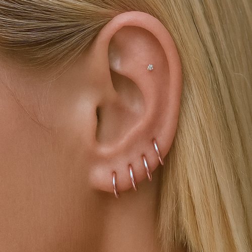 Surgical Steel Hinged Clicker Ring 8mm