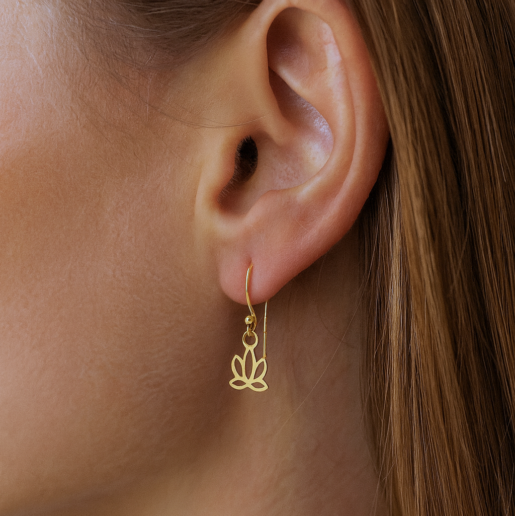 Lotus Drop Earrings