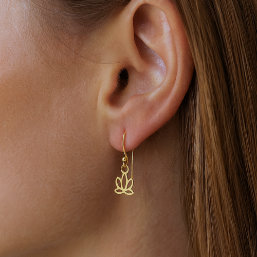 Lotus Drop Earrings