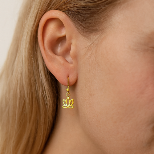 Lotus Drop Earrings