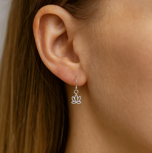 Lotus Drop Earrings