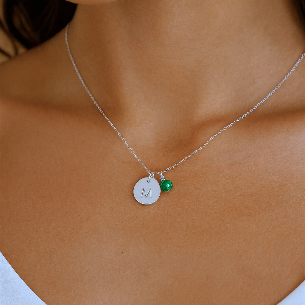 Personalized Initial Disc Necklace