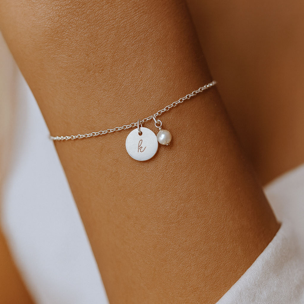 Personalized Birthstones Crystal Disc Bracelet