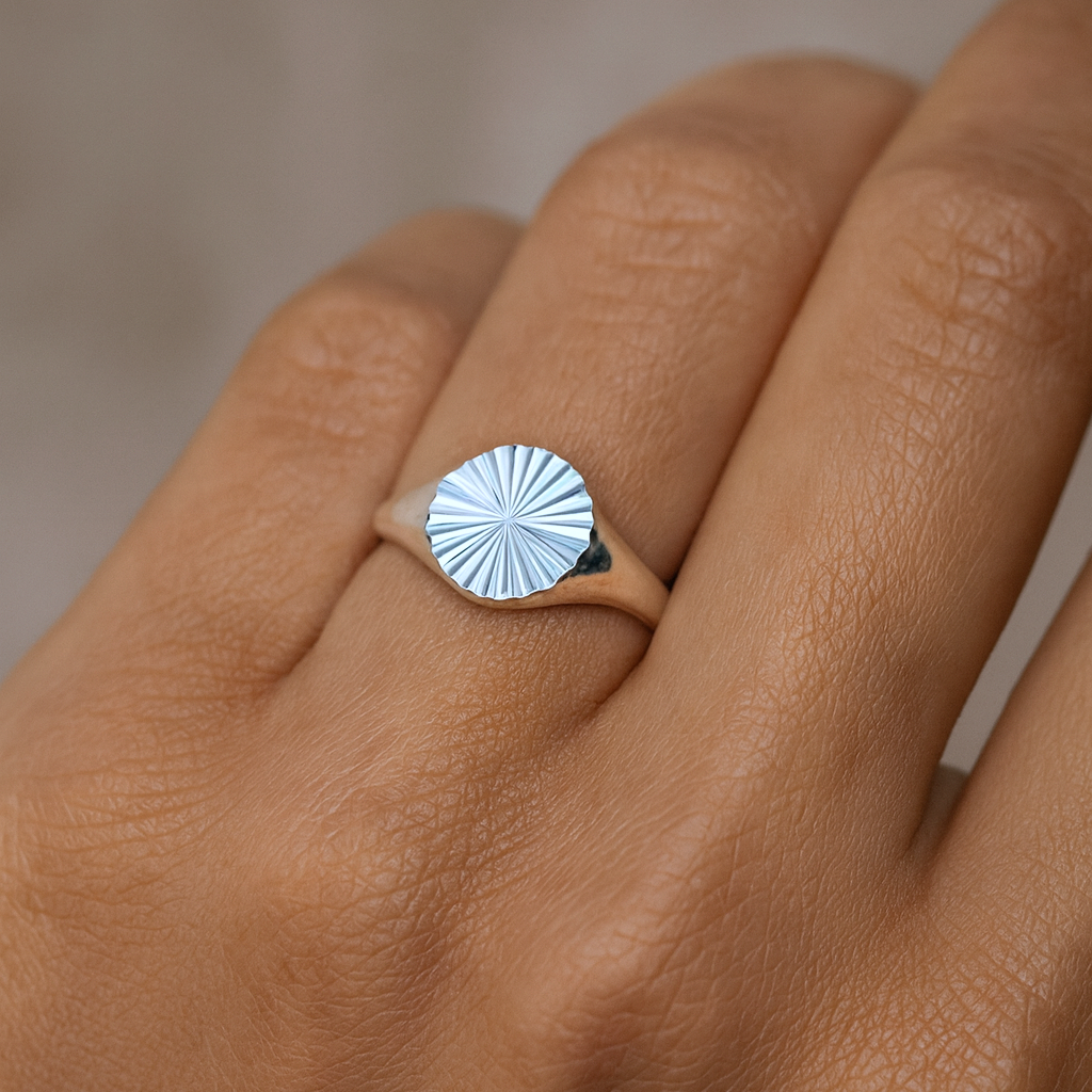 Sunbeam Disc Ring Silver