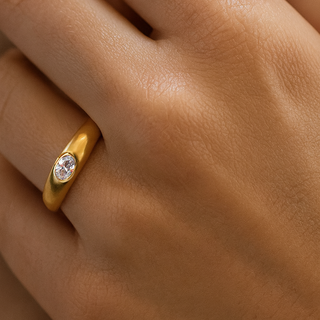 Marquise Dome Ring Gold