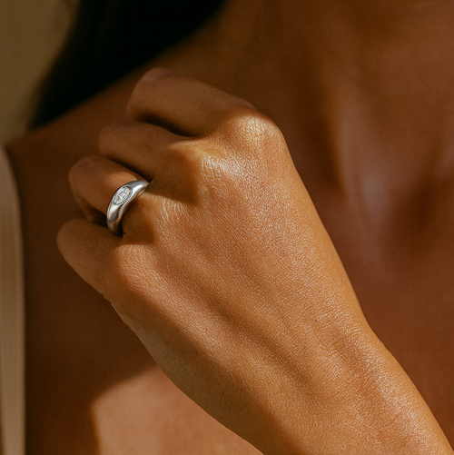 Marquise Dome Ring Silver