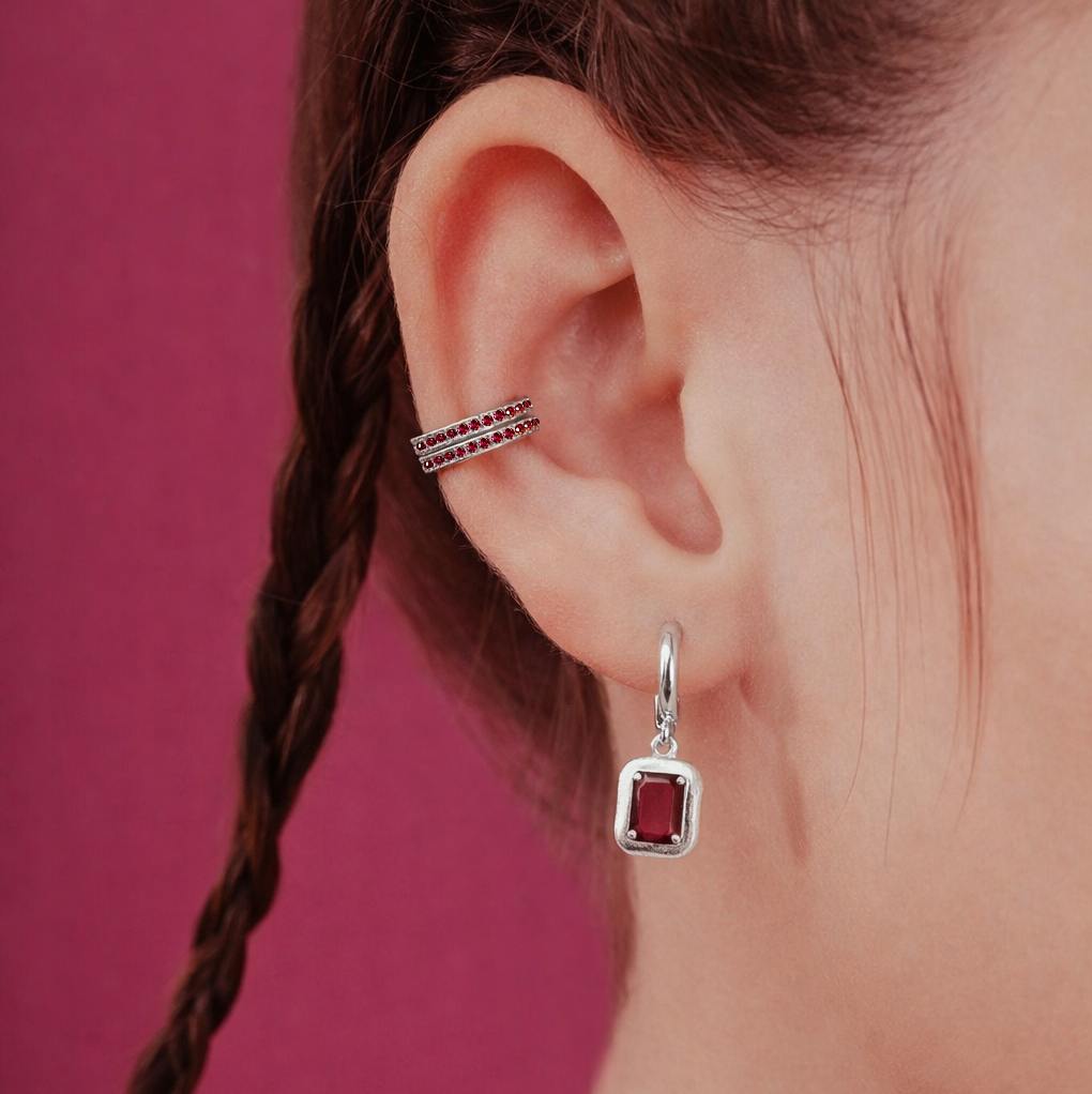 Ruby Pave Ear Cuff