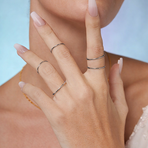 Skinny Stacking Ring Silver