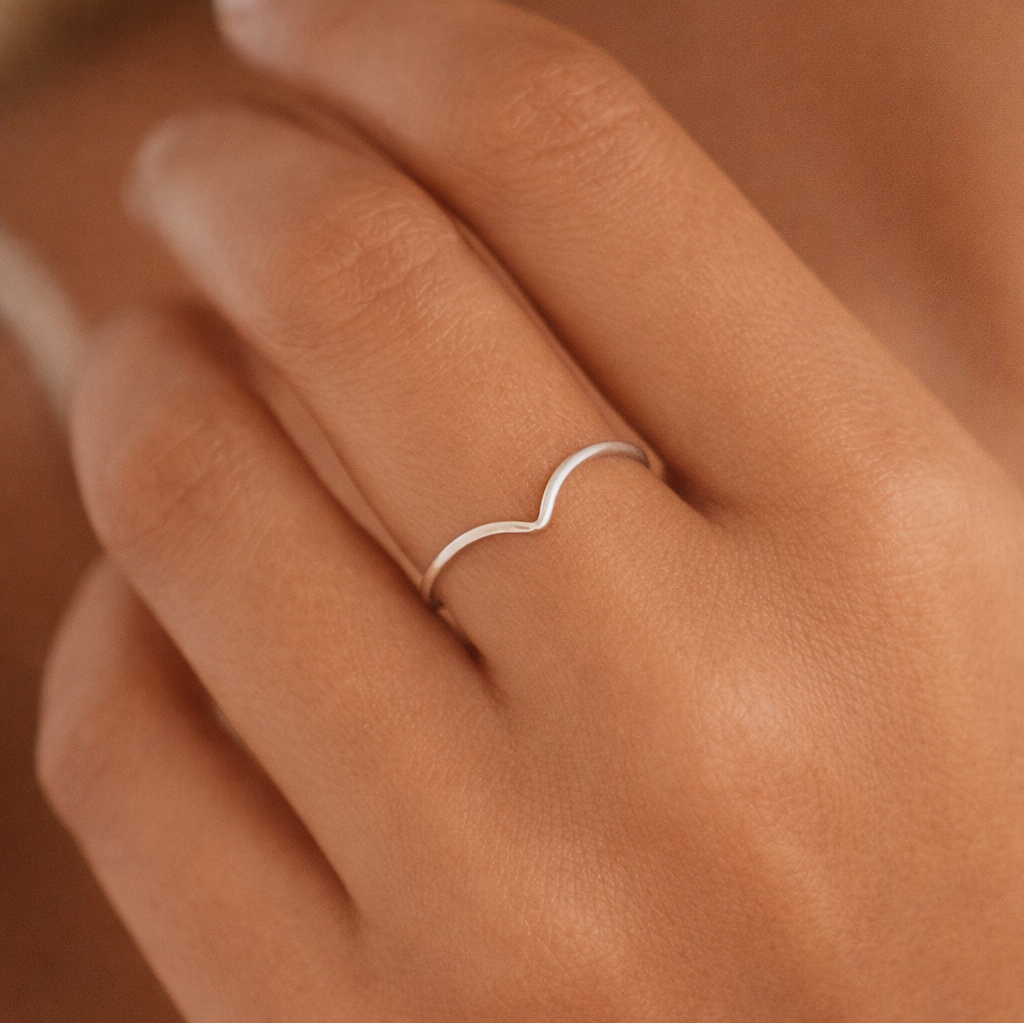 Chevron Ring Silver