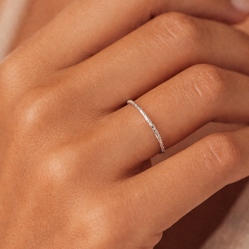Sparkle Skinny Ring Silver