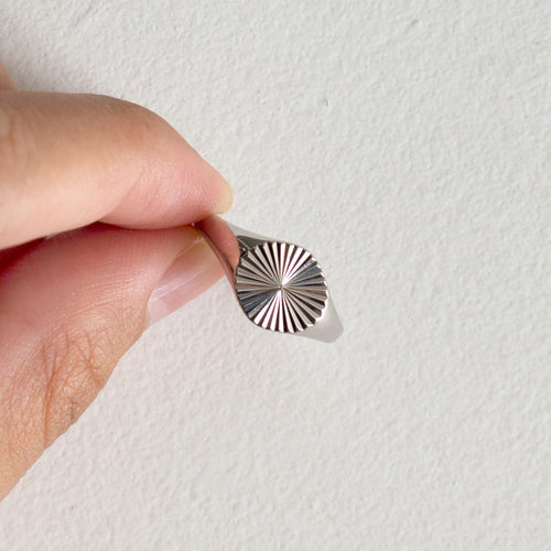 Sunbeam Disc Ring Silver