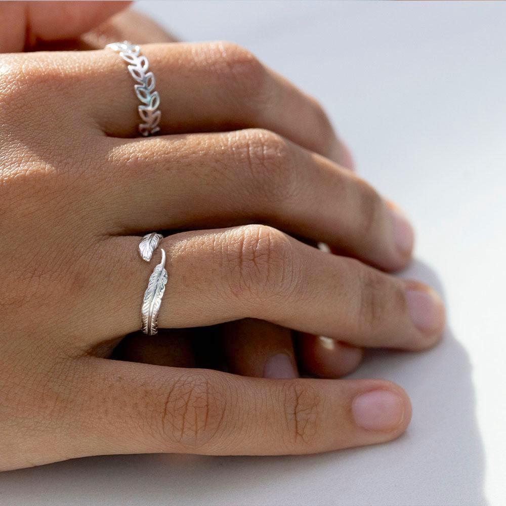 Open Feather Ring