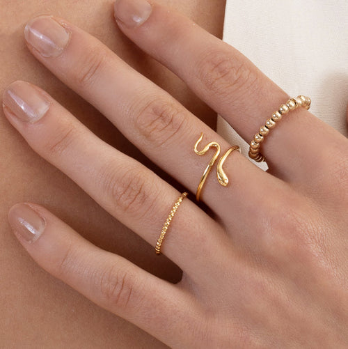 Snake Slither Ring Gold