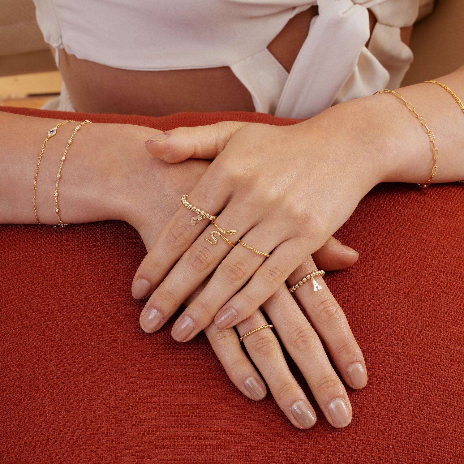 Bubble Ball Ring Gold