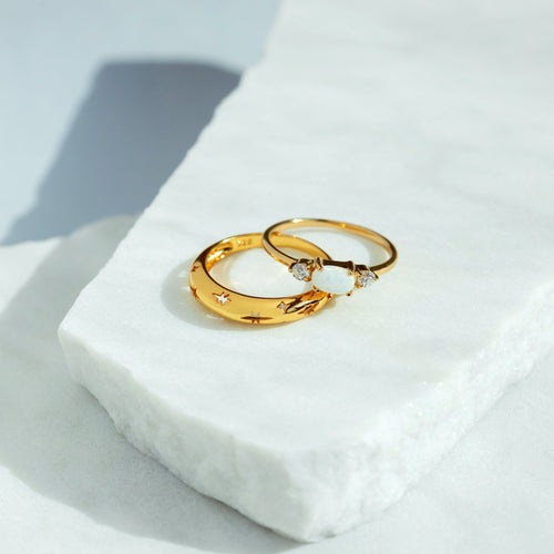 Starburst Dome Ring Gold