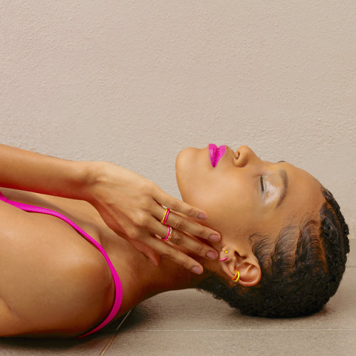 Neon Pink Stacker Ring