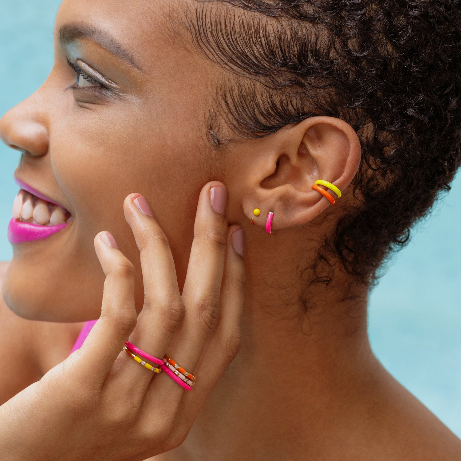 Bold Orange Ear Cuff