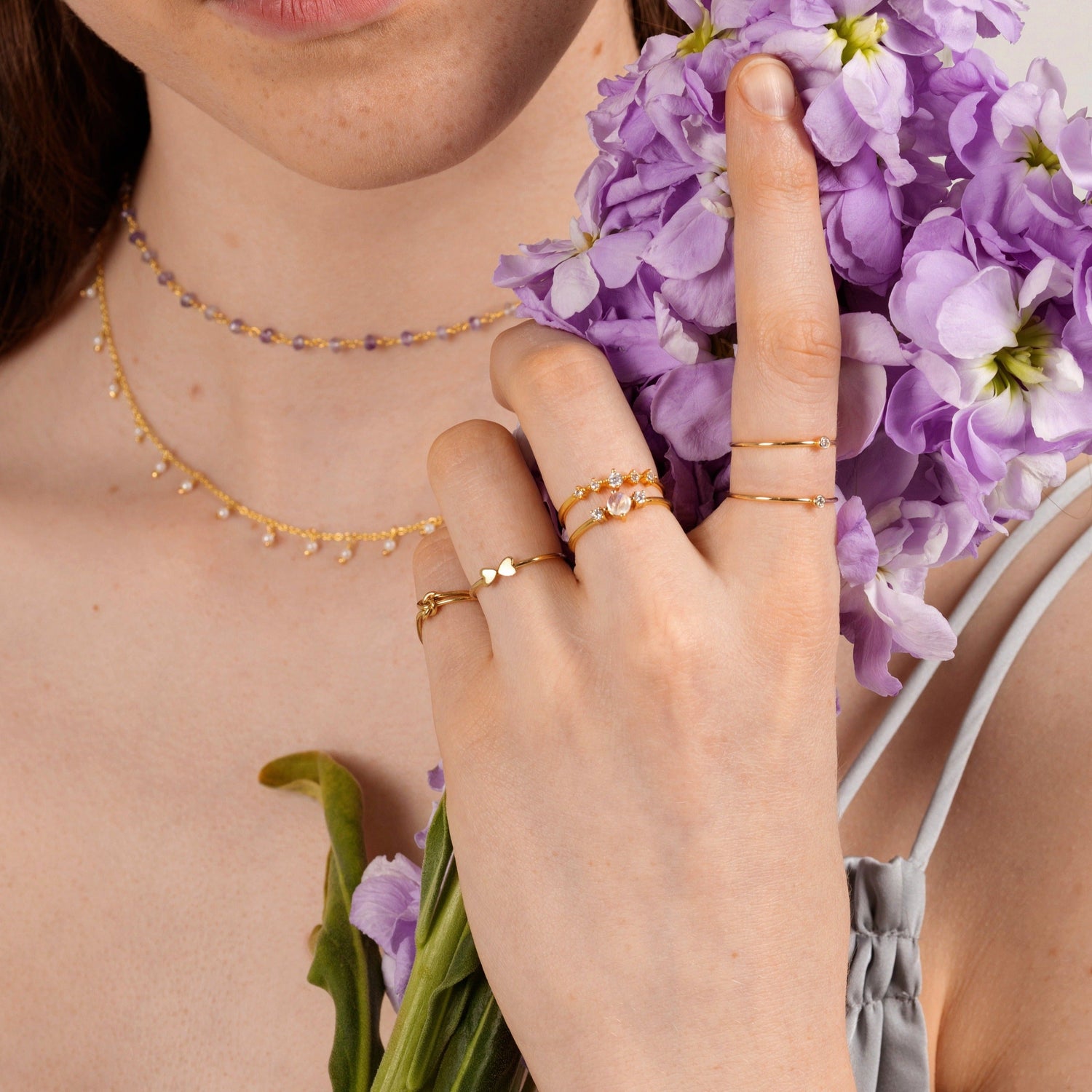 Double Gold Heart Ring