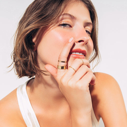 Thick Stacking Ring Gold