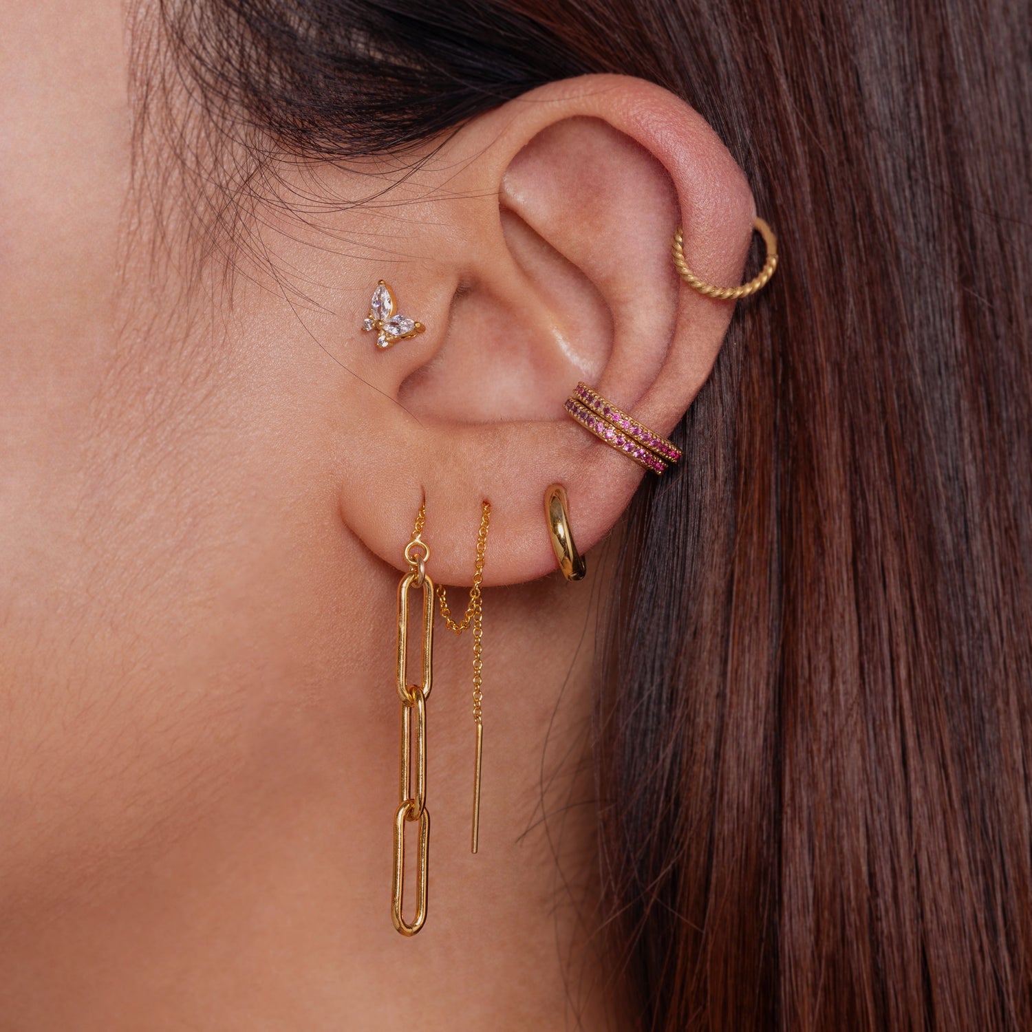 Muse Chain Threader Earrings