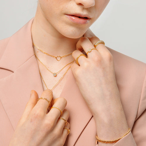 Boyfriend Paperclip Gold Chain Ring