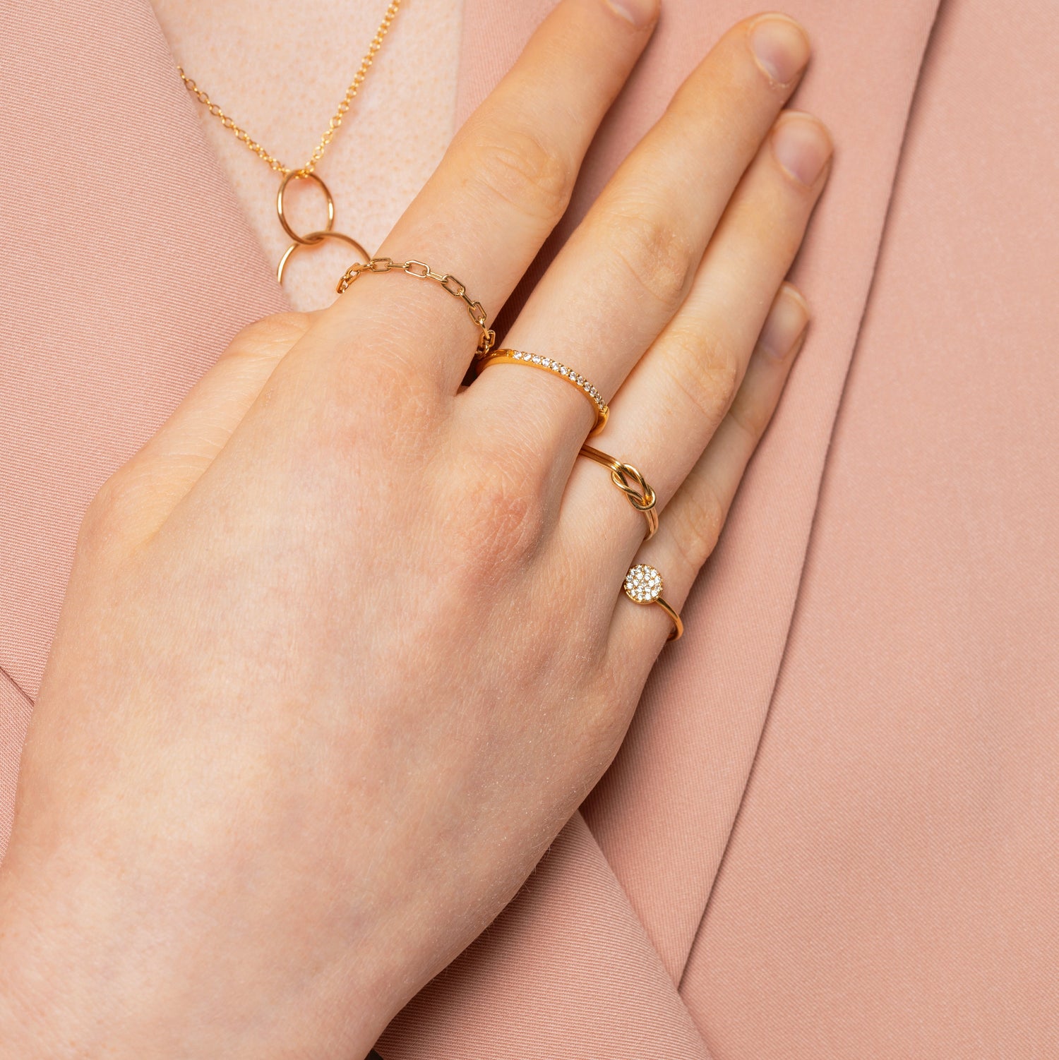 Boyfriend Paperclip Gold Chain Ring