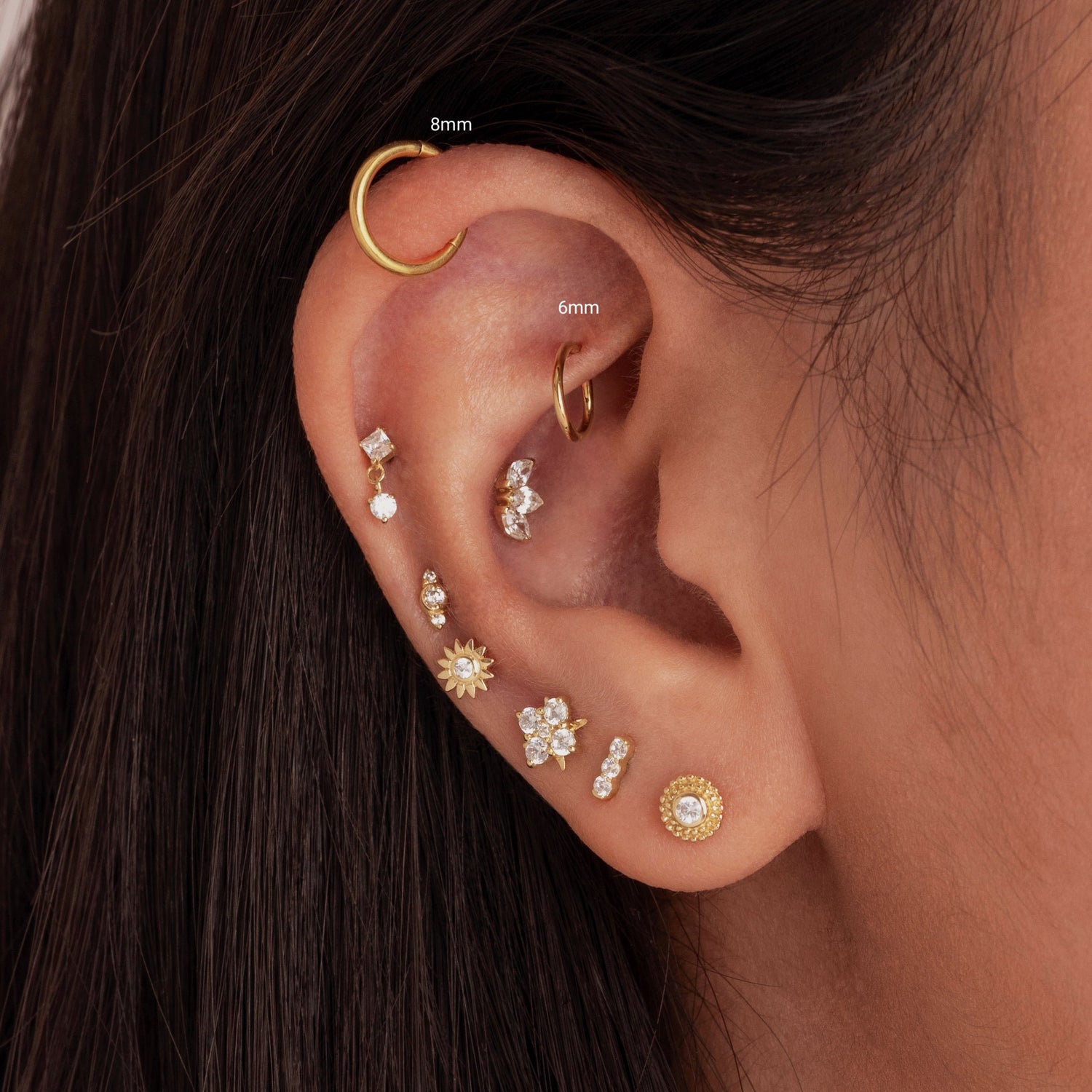 Color:Yellow Gold|Option:Single Color:Yellow Gold|Option:Pair 